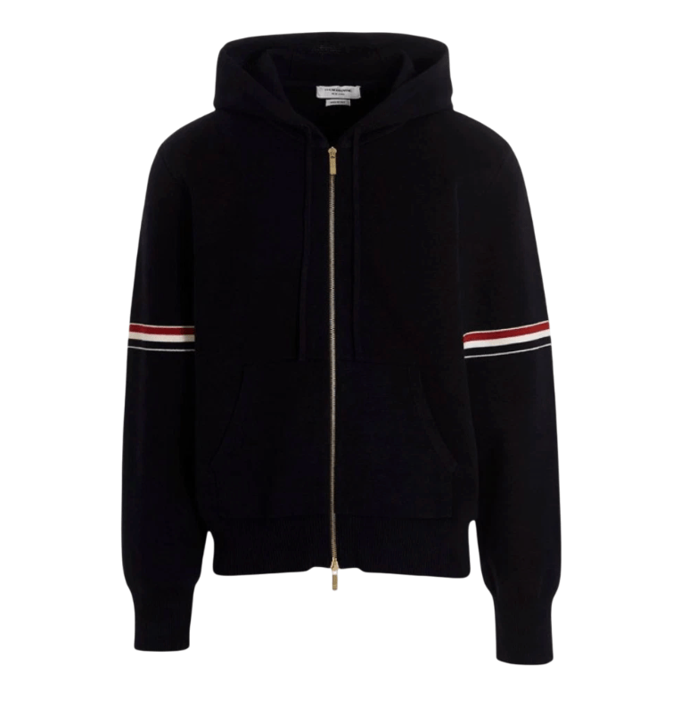 Thom Brown Cotton Milano Armband Hoodie Navy
