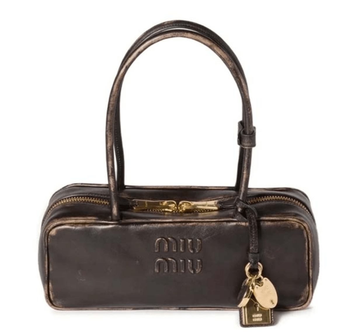Miu Miu Beau Nappa Leather Bag Coffee