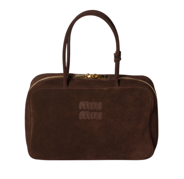 Dark Brown Suede Beau bag