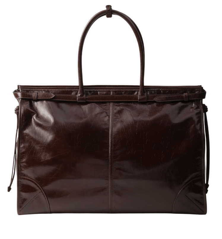 Brown Prada Bonnie Leather Tote Bag