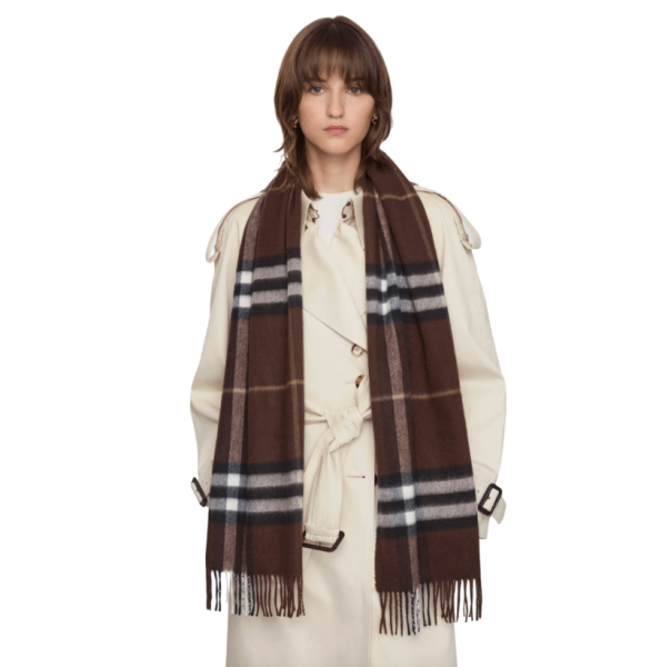 Checked cashmere scarf 81126381