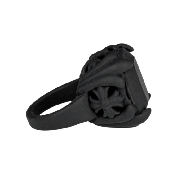 Chrome Hearts Silichrome Cock & Tail Ring Black 