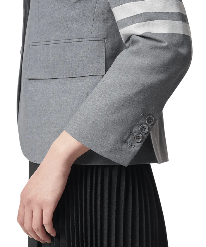 4 Bar Wool Jacket - Grey