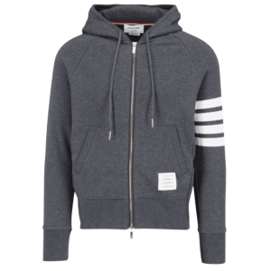 Thom Browne Engineered 4-Bar Zip Hoodie Dark Grey