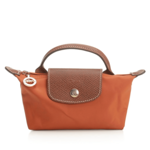 Longchamp Le Pliage Handle Pouch Brown Cognac