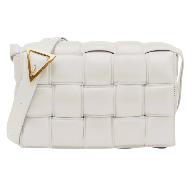 Bottega Veneta Padded Leather Cassette Chalk