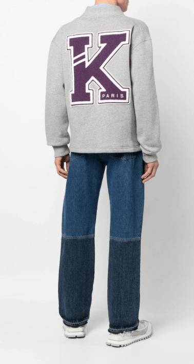 Kenzo Varsity Cardigan Pearl Grey