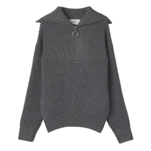 AMI Wool Turtleneck Knit - Grey 
