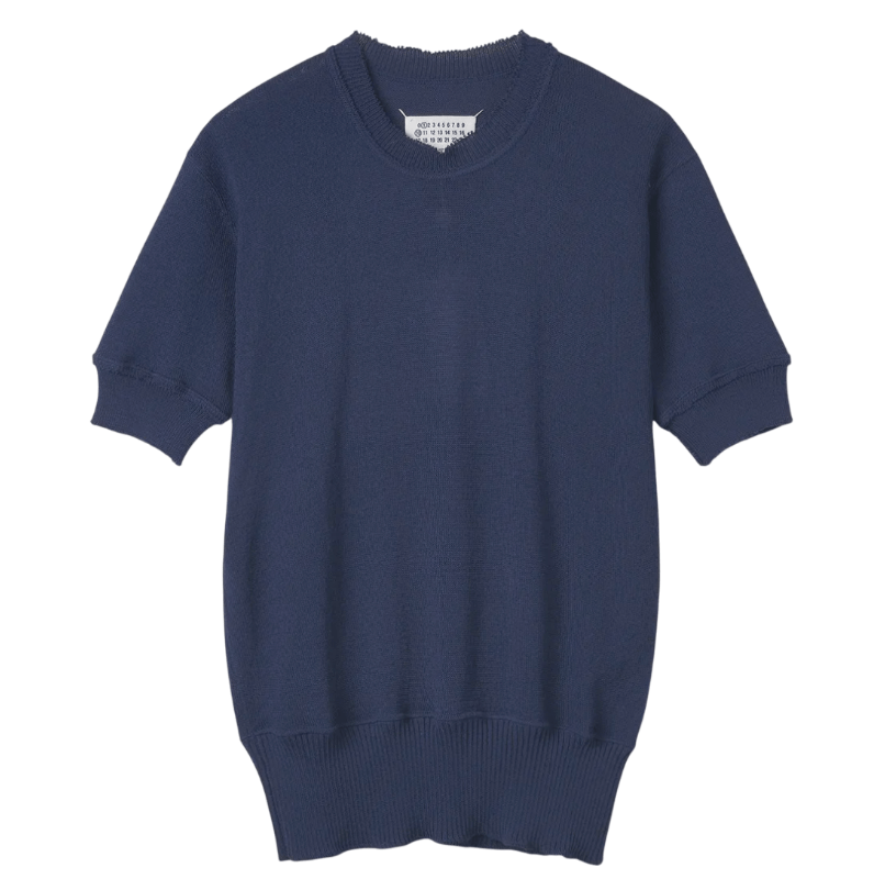 Maison Margiela Potato Sack Knit Top Cobalt Blue