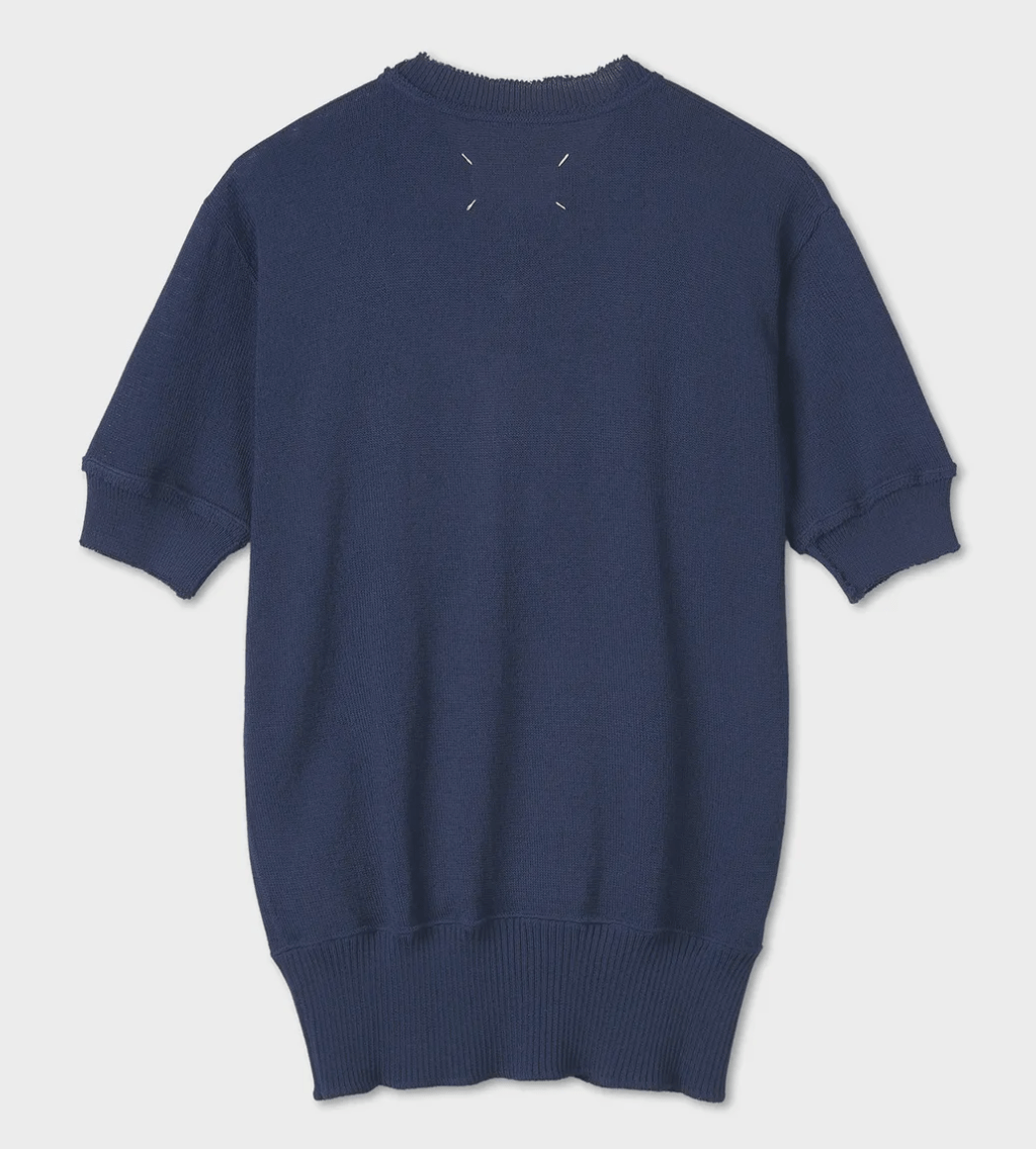 Maison Margiela Potato Sack Knit Top Cobalt Blue