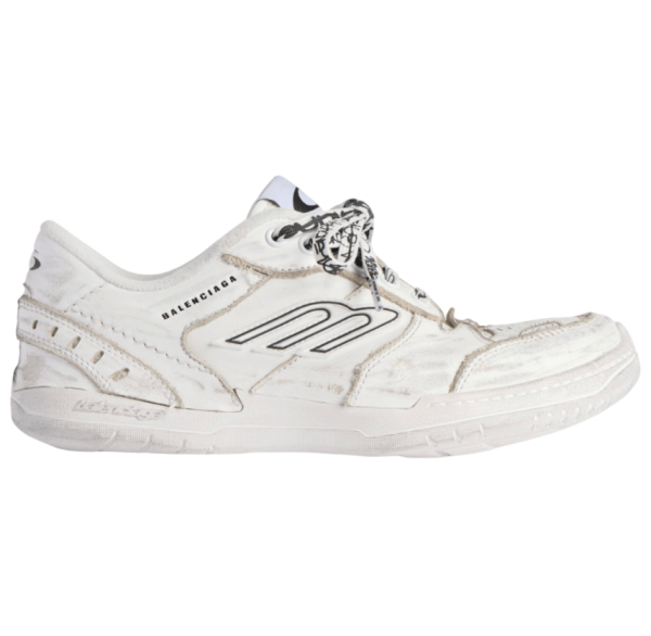 (W) Balenciaga Hamptons Medium Worn Out Sneaker In White