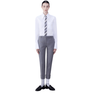 (W) Thom Browne Poplin Oversized Shirt White