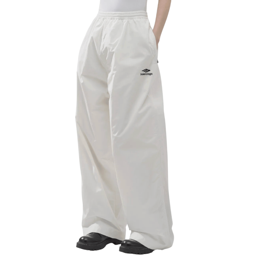  BALENCIAGA 3B SPORTS ICON TRACKSUIT PANTS - WHITE 