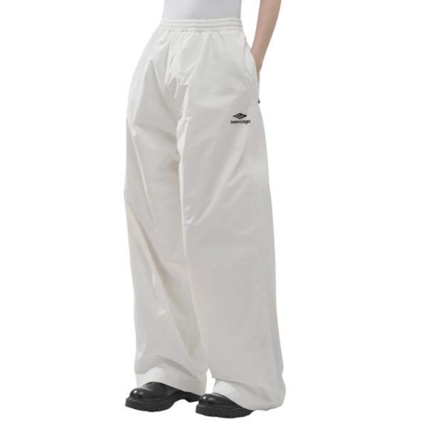  BALENCIAGA 3B SPORTS ICON TRACKSUIT PANTS - WHITE 