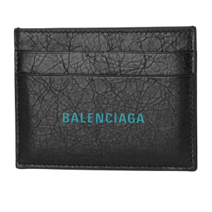 Balenciaga Cash Card Holder Black Sky Blue