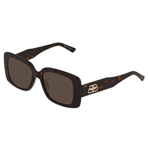 Balenciaga Square Sunglasses Havana Brown