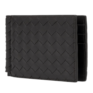 Bottega Veneta Money Clip Bi-Fold Wallet Brown