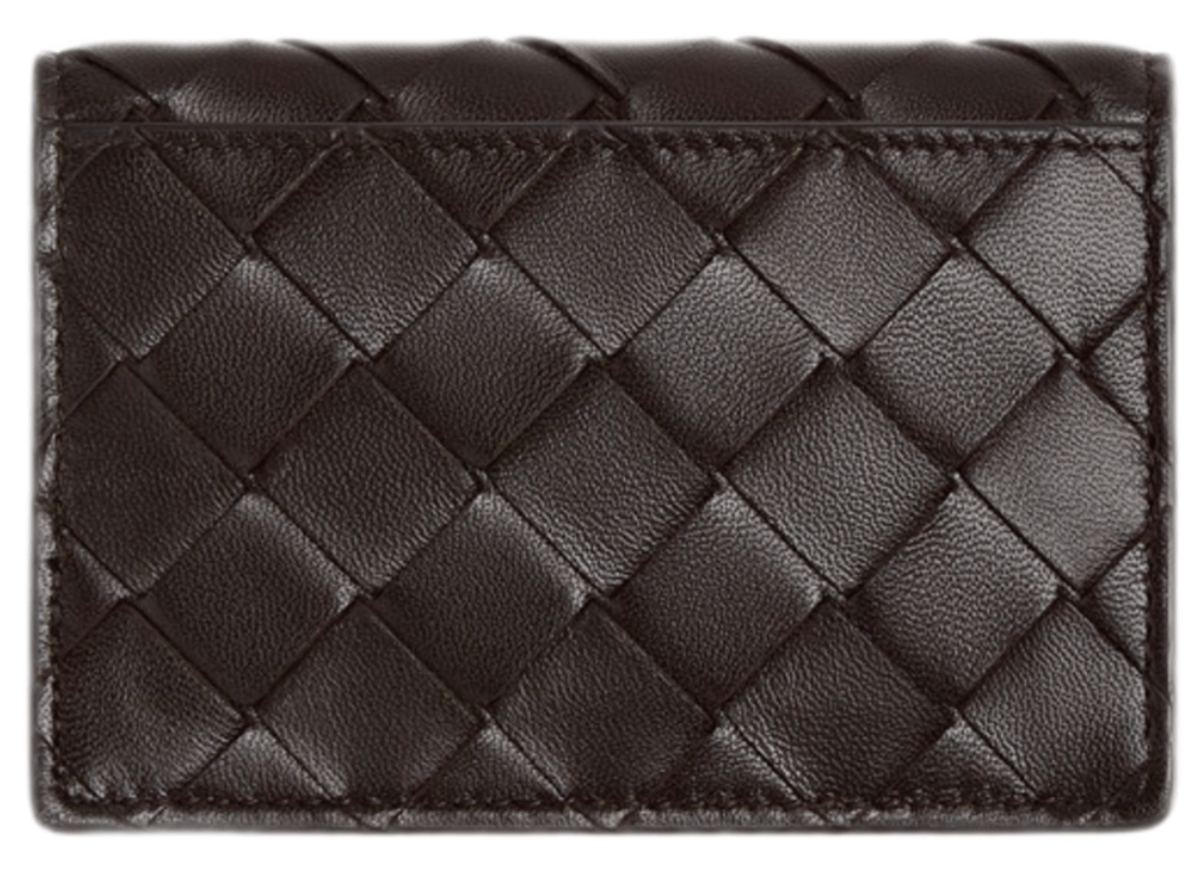 Bottega Veneta Intrecciato Business Card Case Fondant