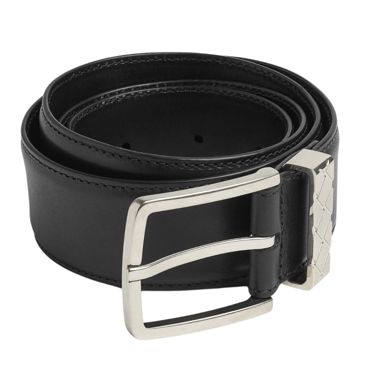 Bottega Veneta Intreccio Loop Belt Black