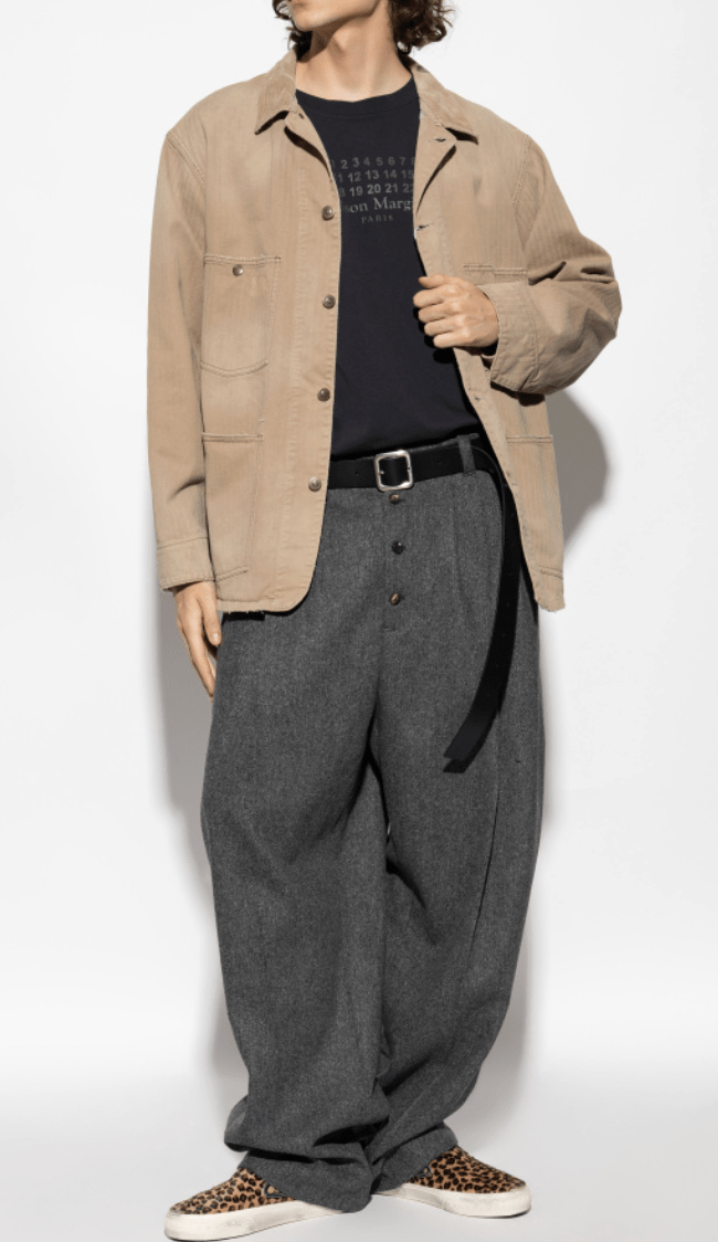 Black T-shirt with logo Maison Margiela