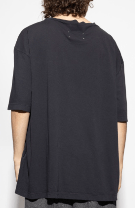 Black T-shirt with logo Maison Margiela