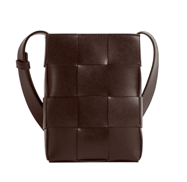 Bottega Veneta Mini Cassette Crossbody Bag Light Brown