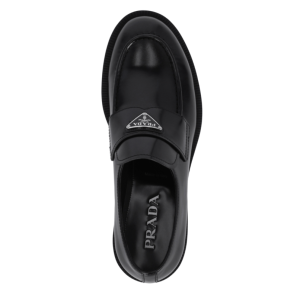 Prada Spazzolato Loafers Black