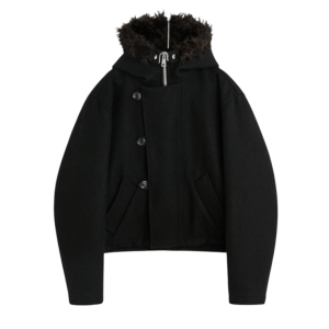 DULUTH JACKET Classic Black Stamped Wool 