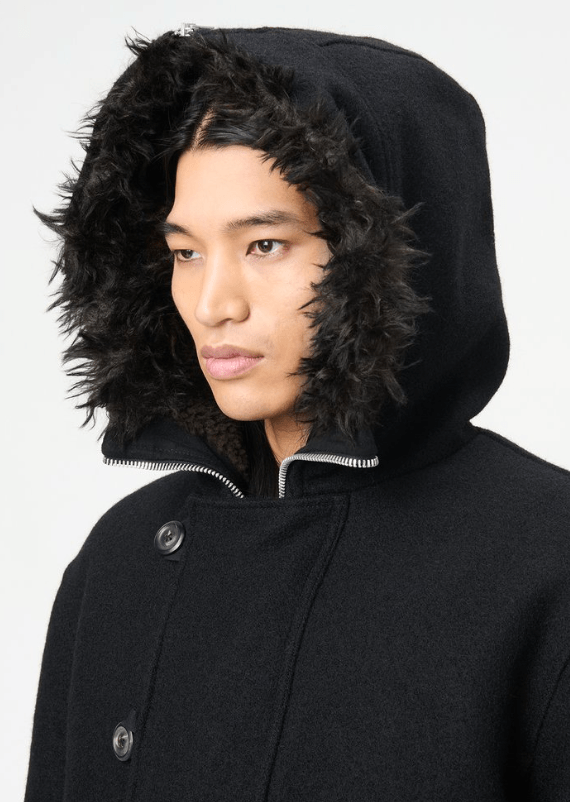 DULUTH JACKET Classic Black Stamped Wool 