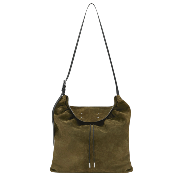 Maison Margiela Drawstring Hobo Small Khaki Black