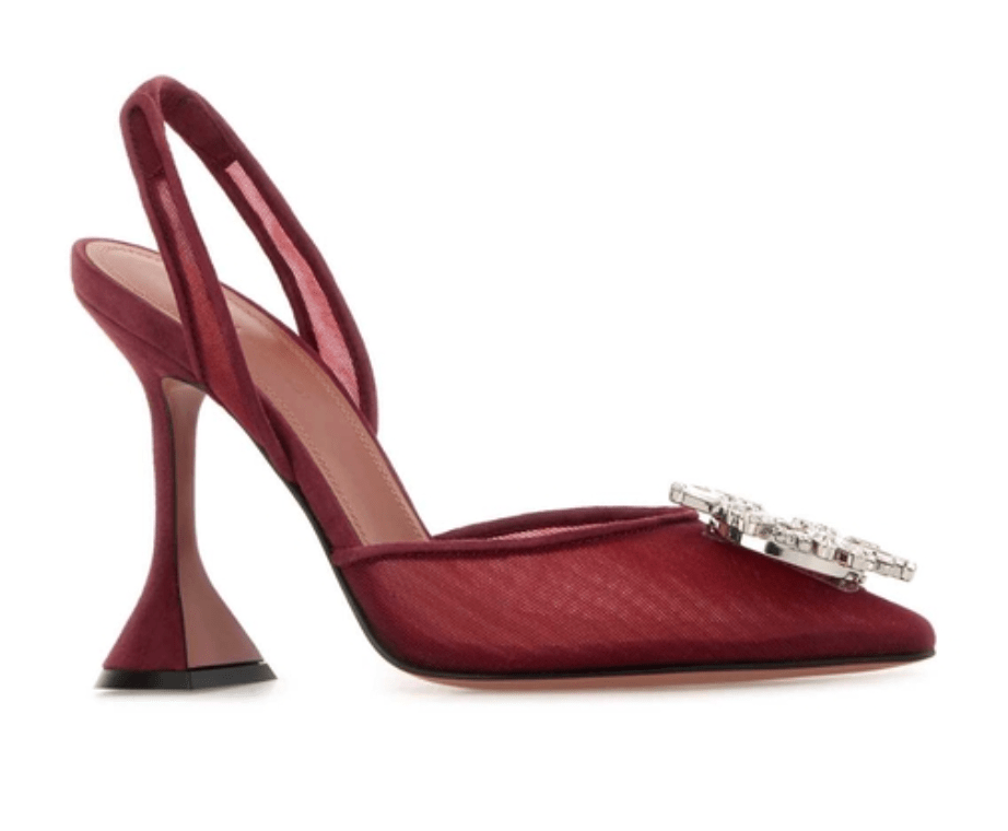 Amina Muaddi Begum Embellished Slingback Pumps