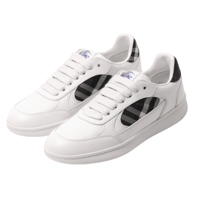  Leather Check Terrace Sneakers