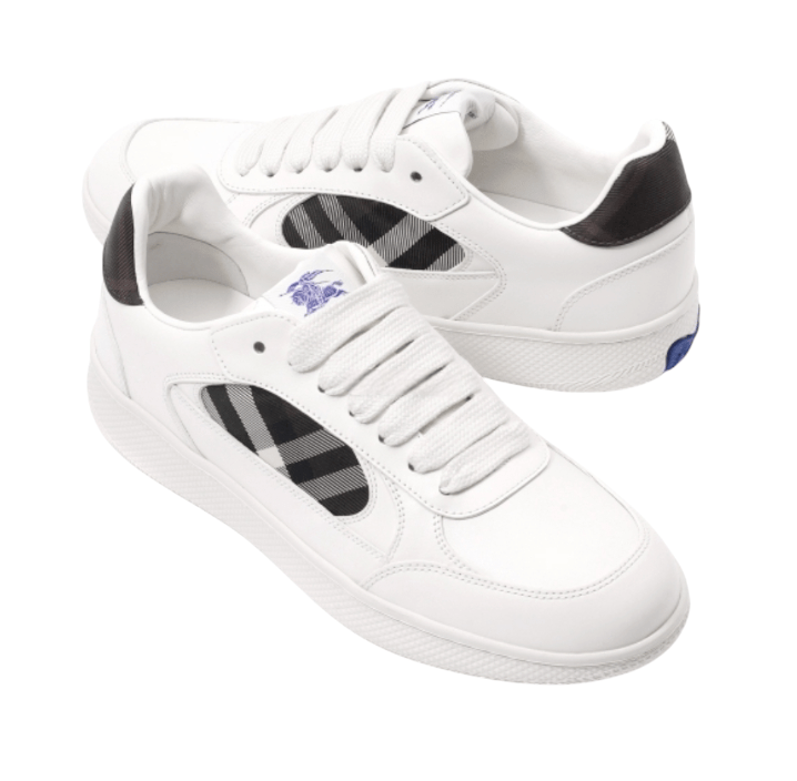  Leather Check Terrace Sneakers