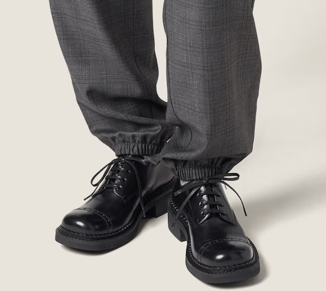 Black Leather Brogue Shoes