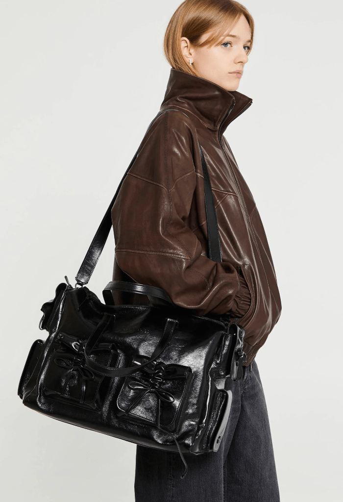 Acne Studios Multipocket Tote Bag White Grey