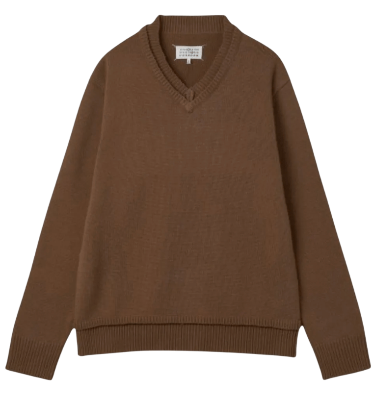 Maison Margiela Camel v-neck sweater