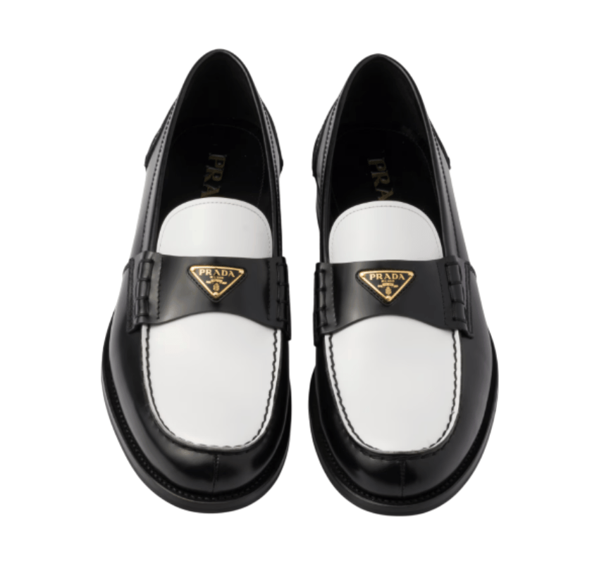 Two-Tone Brushed Leather Loafer