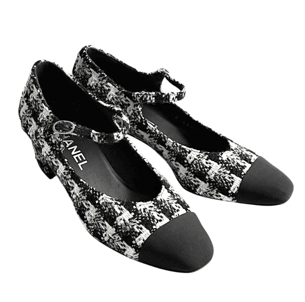 (W) Chanel Mary Jane Tweed
