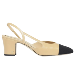 Chanel Slingbacks Goatskin Grosgrain 
