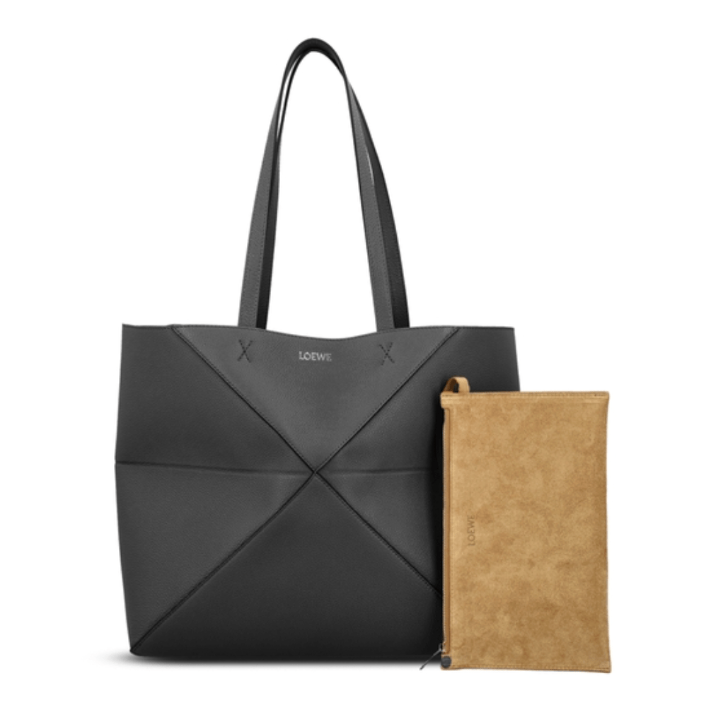 Medium horizontal Puzzle Fold tote in soft grained calfskin