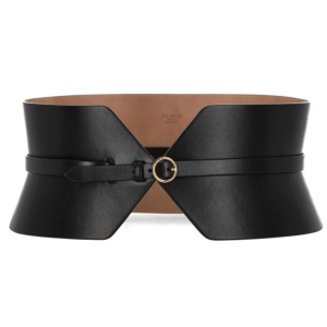 Double bustier belt in calfskin 