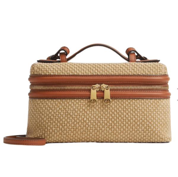 Bottega Veneta Bang Bang Vanity Case Cane Sugar Light Wood Fondant