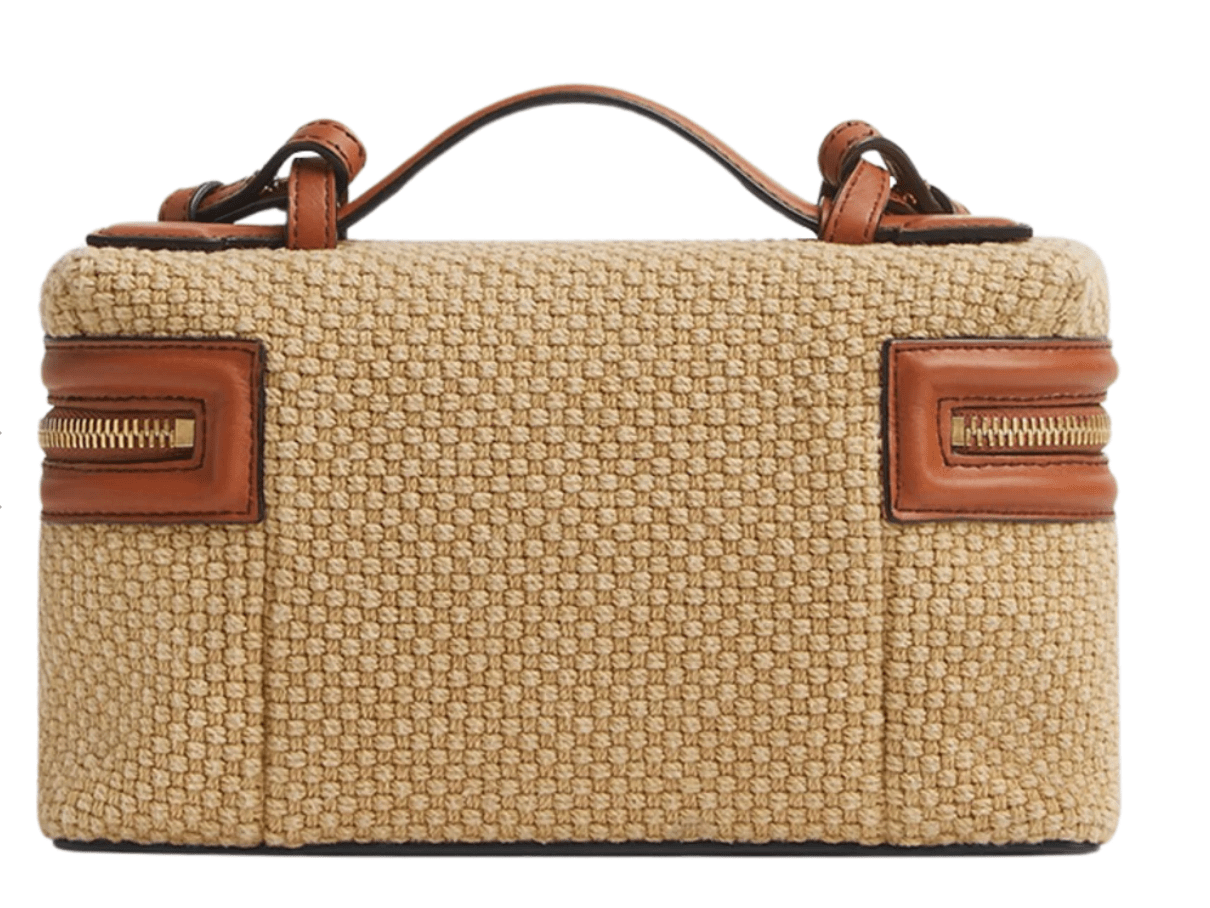 Bottega Veneta Bang Bang Vanity Case Cane Sugar Light Wood Fondant