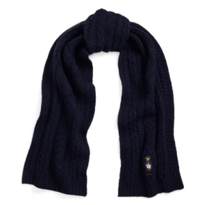 Polo Ralph Lauren Unisex Polo Bear Cable-Knit Wool Scarf