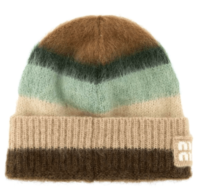 Miu Miu Embroidered Mohair Blend Beanie