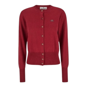 (W) Vivienne Westwood Bea Crewneck Cardigan Wine