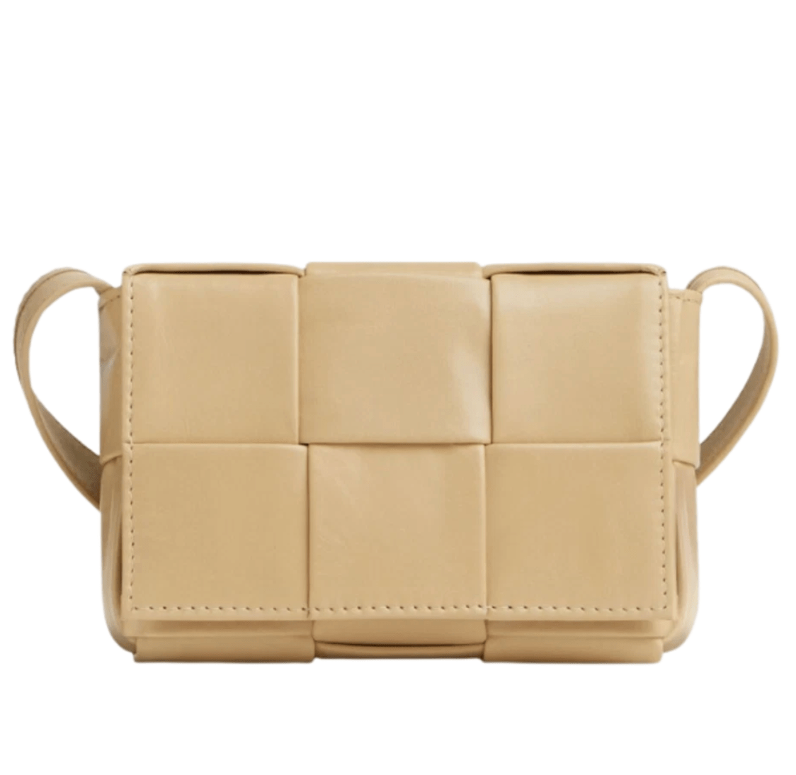 Bottega Veneta Mini Leather Cassette Porridge