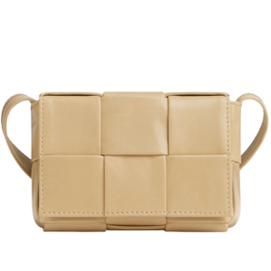 Bottega Veneta Mini Leather Cassette Porridge