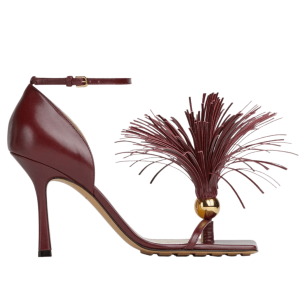 (W) Bottega Veneta Stretch Strap Sandal Cherry