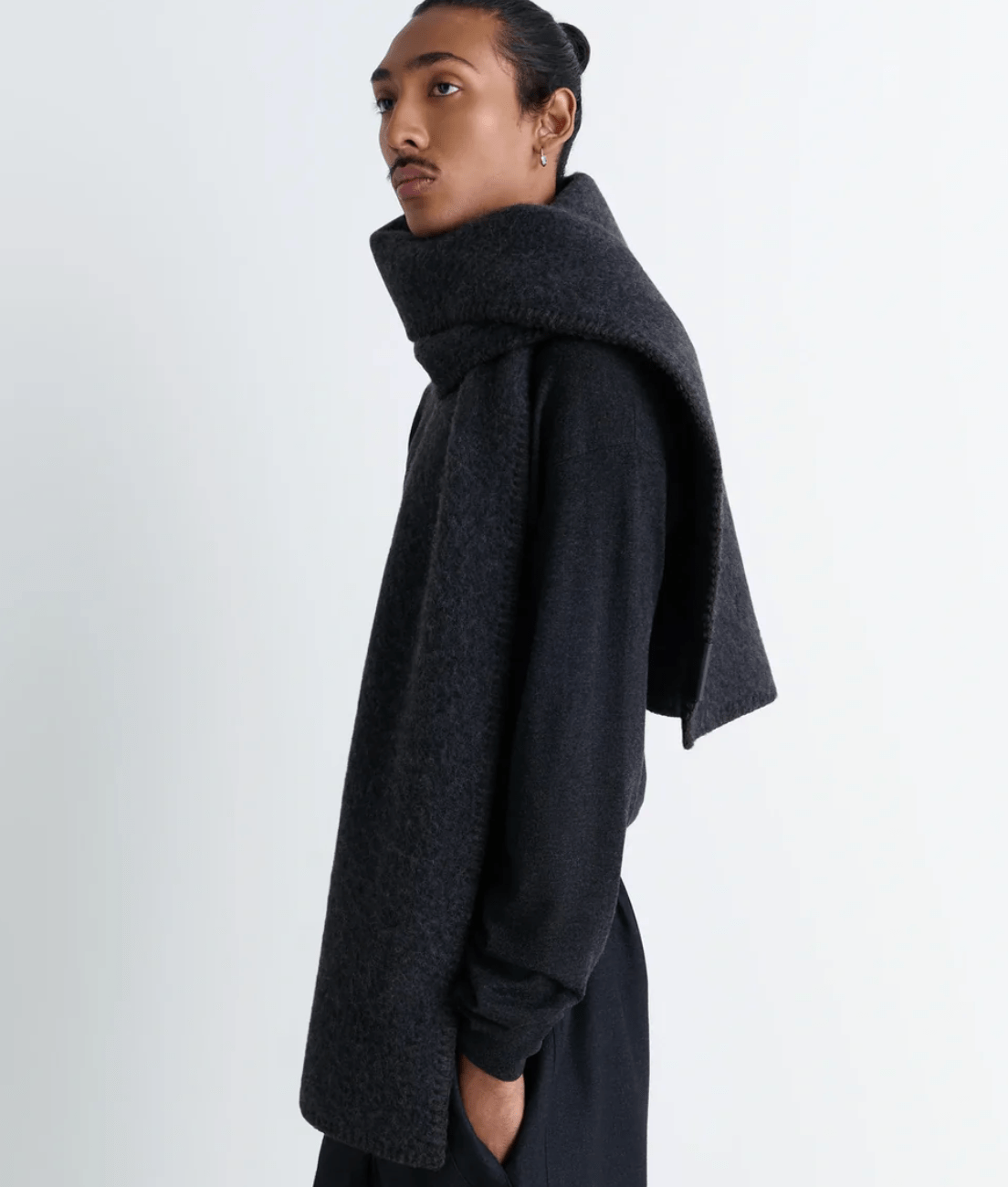 COCOTTE FLUFFY SCARF - Anthracite